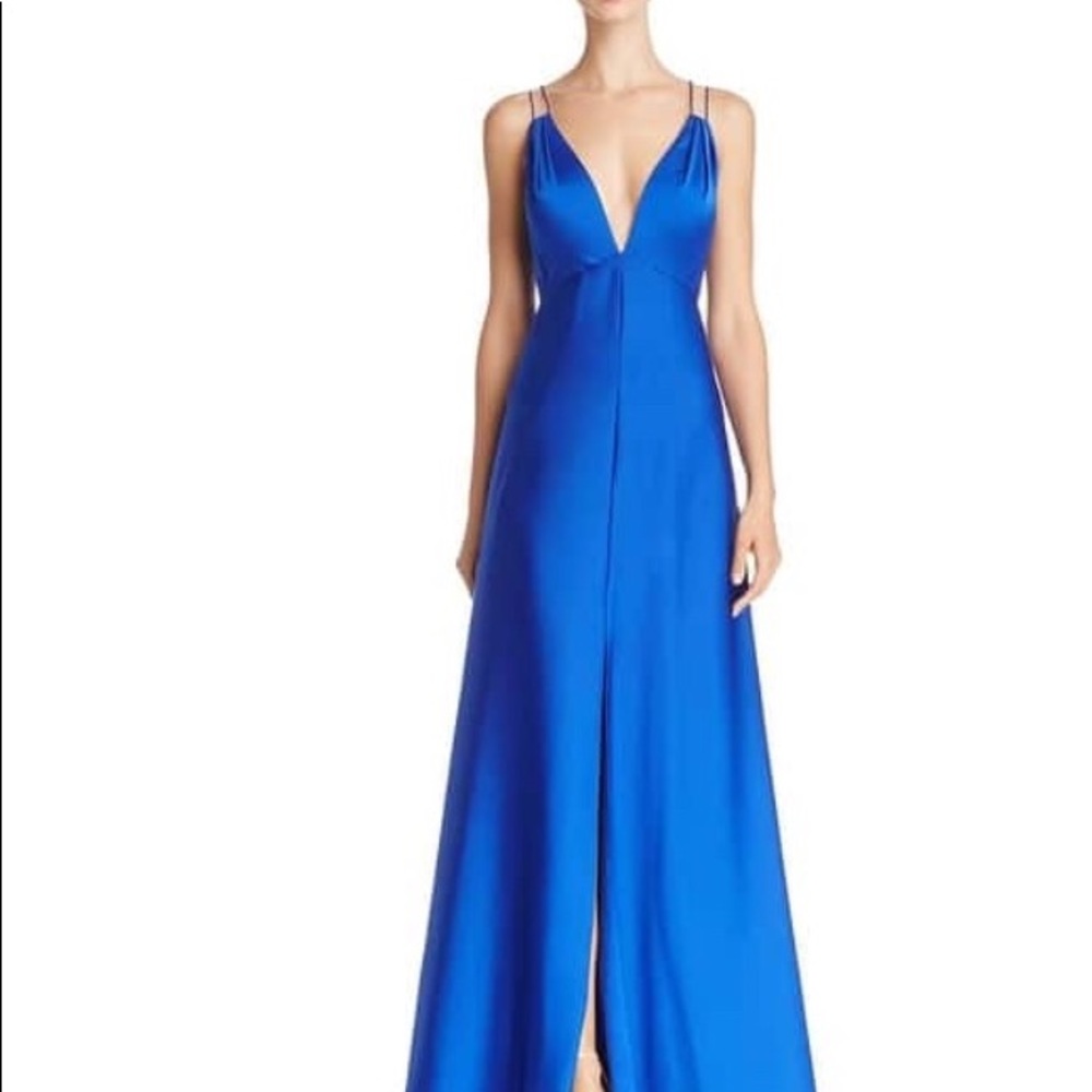 Gorgeous royal blue Grecian gown